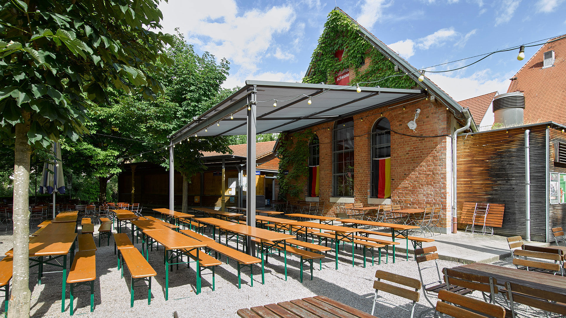 Biergarten-Markise Markisen Zanker im Raum Stuttgart Moderner Balkon, Veranda & Terrasse kastenmarkise,markisen,pergola,zanker,sonnenschutz,beschattung