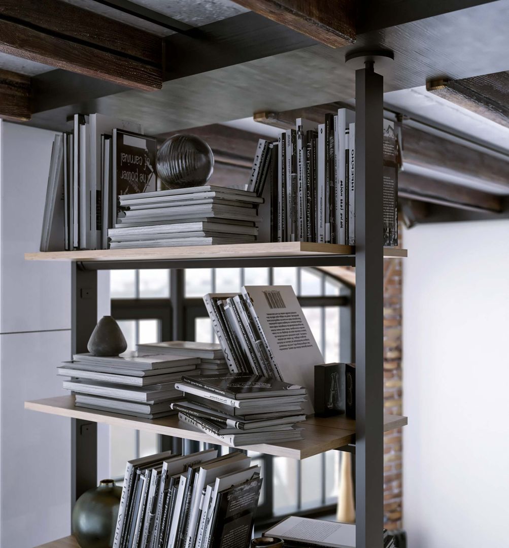 Vertical Line, Damiano Latini srl Damiano Latini srl Industrial style dining room Aluminium/Zinc