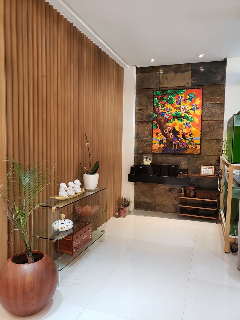 foyer entrance Geraldine Oliva Interior Design Tropical style living room