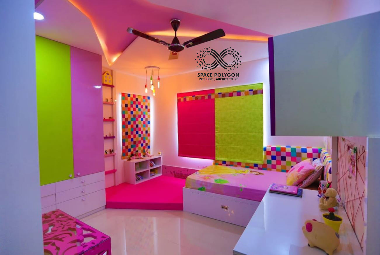 Kids Bedroom Space Polygon Minimalist bedroom