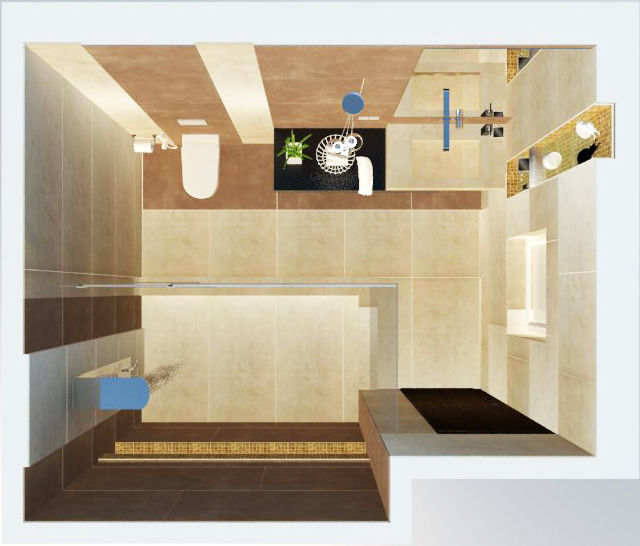 Bathroom-1 (Plan) Inaraa Designs Modern bathroom