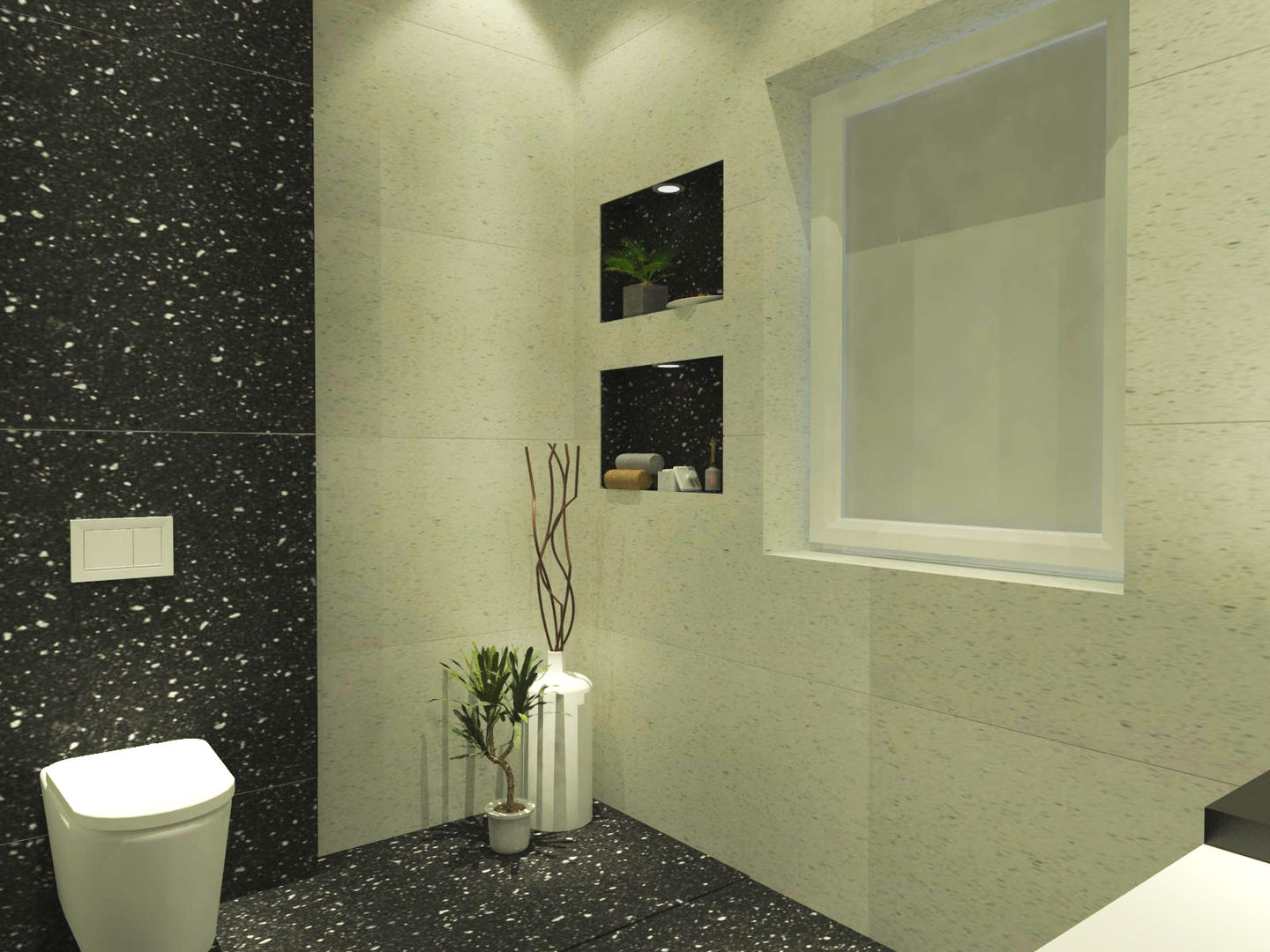 Powder Room Inaraa Designs Modern bathroom