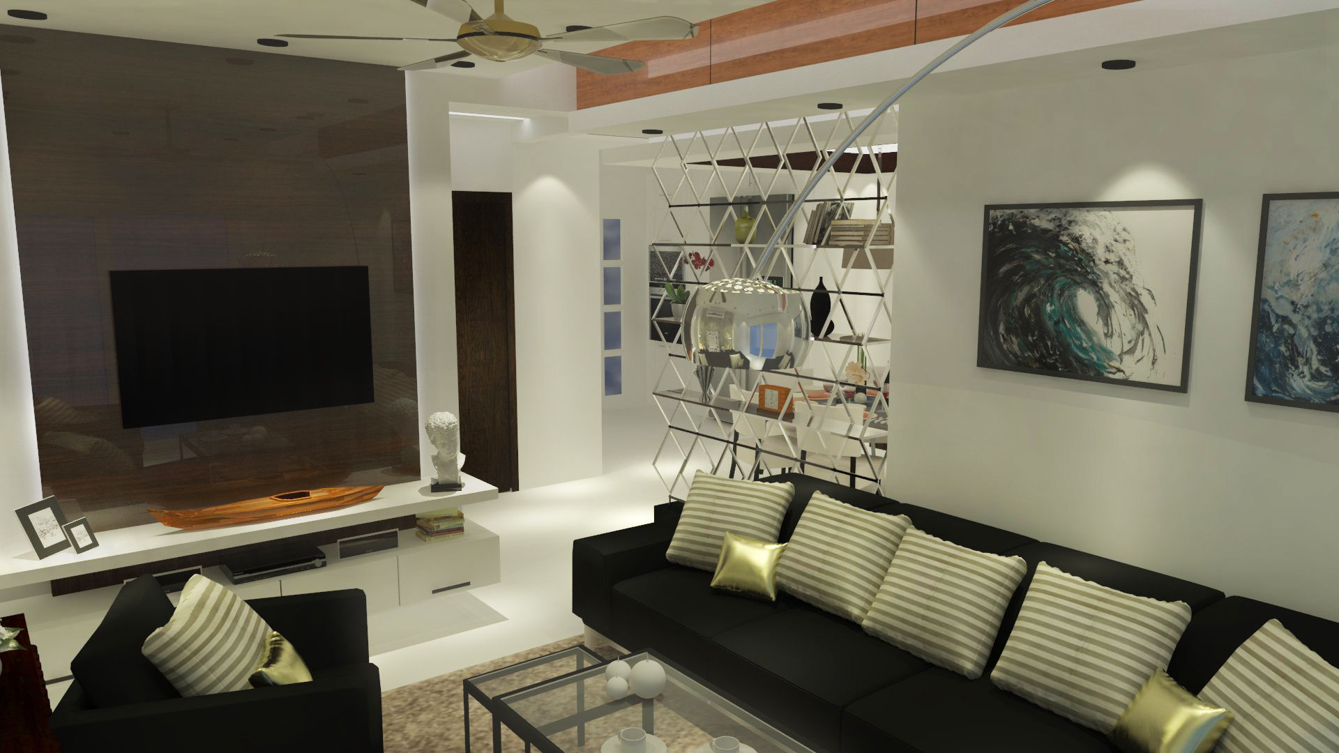 Living Room Inaraa Designs 现代客厅設計點子、靈感 & 圖片