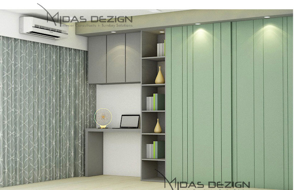 3bhk@ Vasant Oasis, Marol, Mumbai, Midas Dezign Midas Dezign 小さな寝室