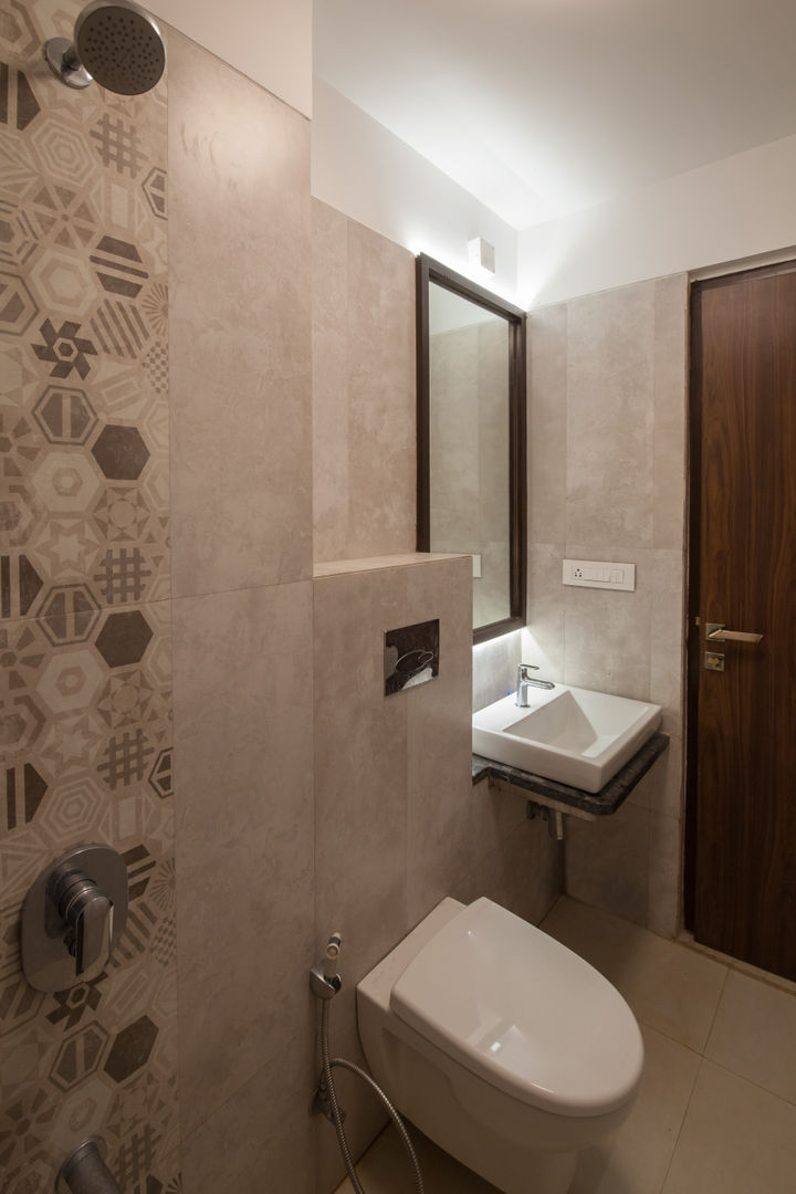 1 BHK residence., Sagar Shah Architects Sagar Shah Architects Minimalist style bathroom