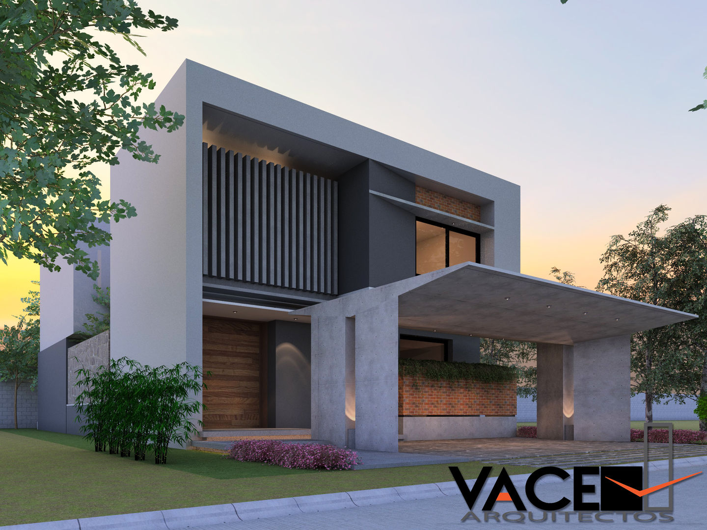 Casa Parota, Vace Arquitectos sa de cv Vace Arquitectos sa de cv Nowoczesne domy