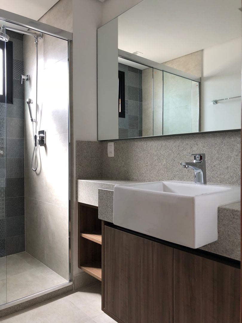 Reforma Apartamento | Moema | 2018, ABBITÁ arquitetura ABBITÁ arquitetura Modern Banyo