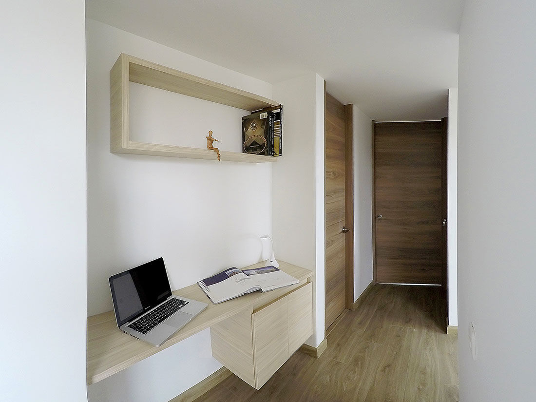 apartamento en Chia-Cundinamarca, TikTAK ARQUITECTOS TikTAK ARQUITECTOS Modern Study Room and Home Office