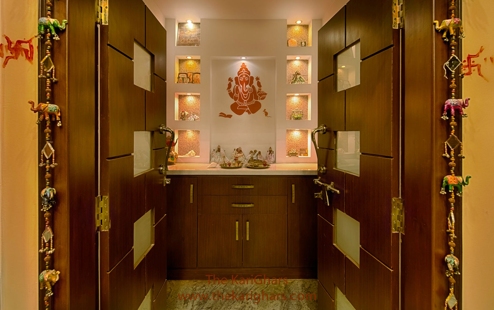 Pooja Room Designs , The KariGhars The KariGhars Classic style corridor, hallway and stairs