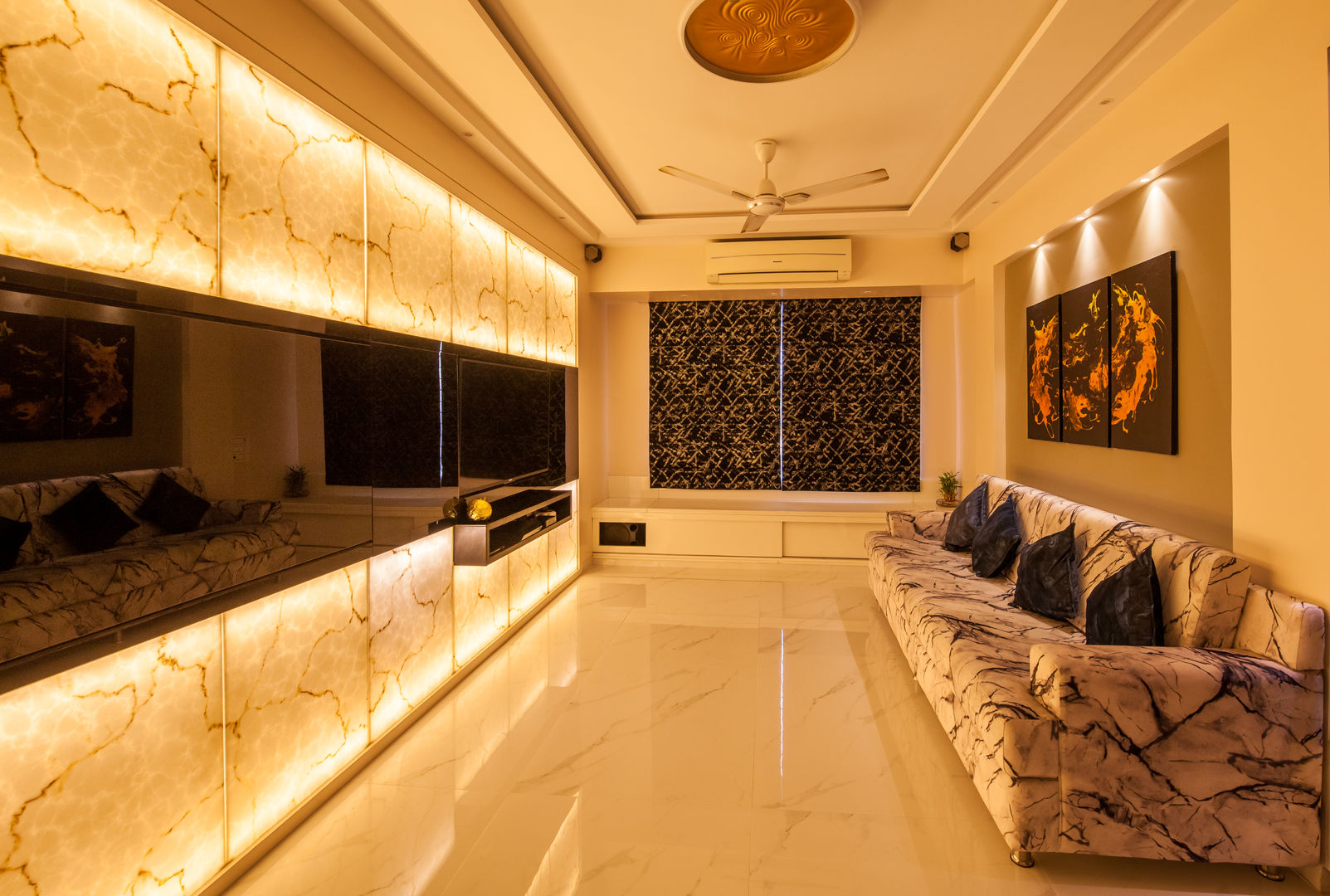 Modern 2bhk residence., Sagar Shah Architects Sagar Shah Architects 모던스타일 거실