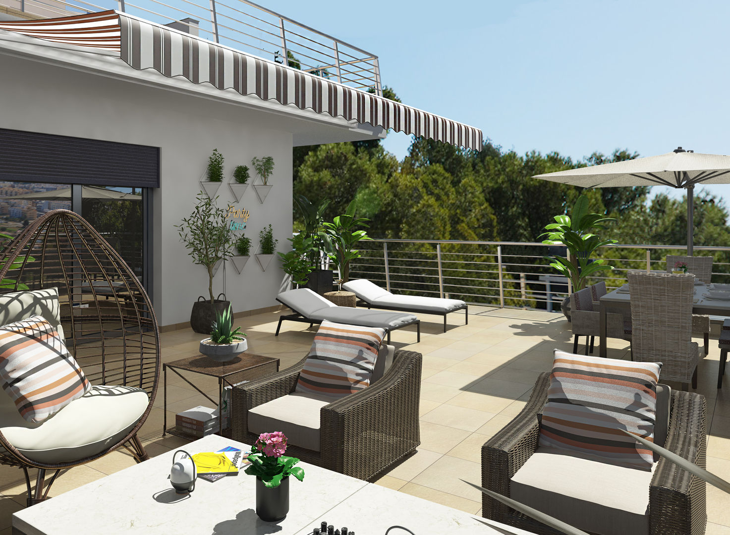 Diseño 3D terraza Glancing EYE - Modelado y diseño 3D