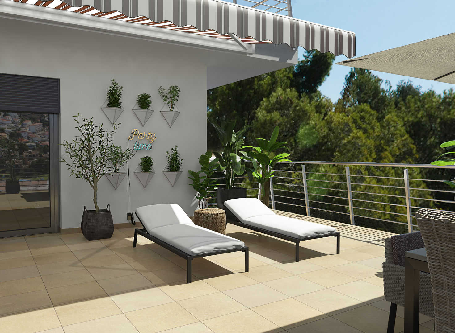 Terraza moderna Glancing EYE - Modelado y diseño 3D