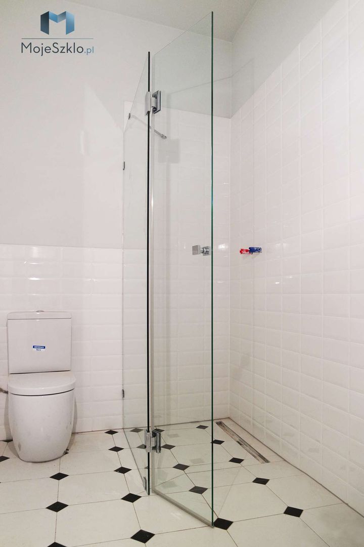 Kabina narożna na wymiar, Moje Szkło Moje Szkło Nowoczesna łazienka Szkło kabina prysznicowa,kabina narożna,łazienka,kraków,prysznic,kabina,Wanny i prysznice