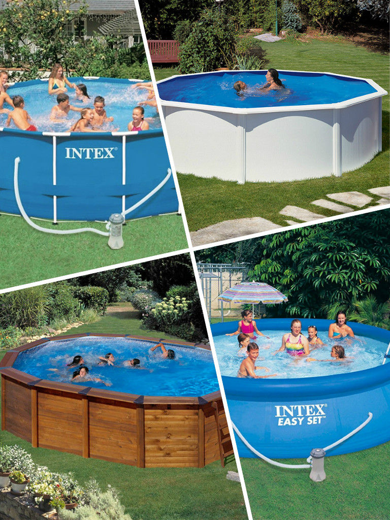 Piscinas desmontables de todos los estilos Outlet Piscinas Piscinas de jardín Derivados de madera Transparente