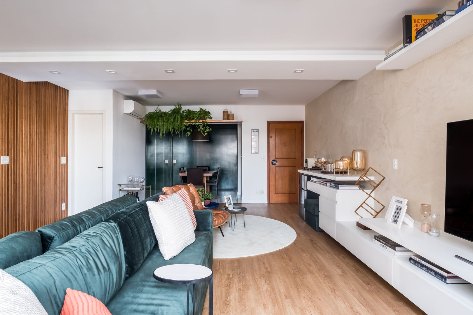 Apartamento Amplo, moderno e sofisticado no coração do Jardins, Studio Elã Studio Elã Вітальня