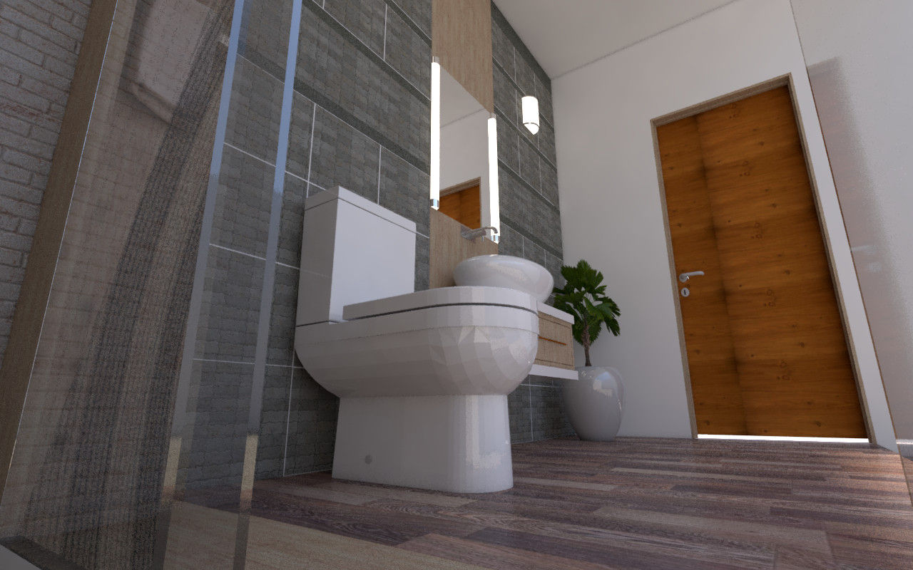 Baño 3d, baymac baymac Baños de estilo minimalista