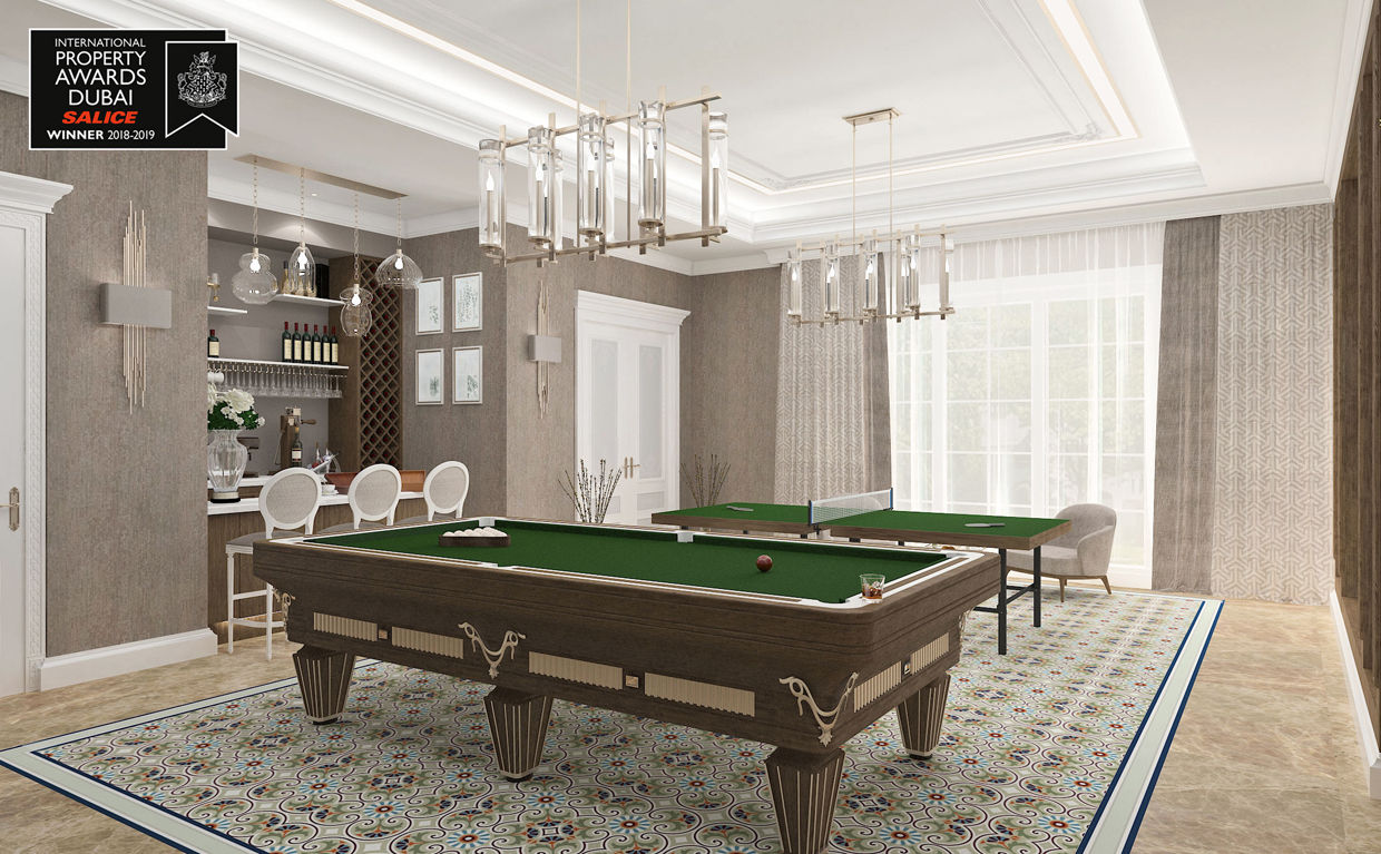 Billard Room / Sitak Villa Sia Moore Archıtecture Interıor Desıgn غرفة المعيشة رخام billard,billard room