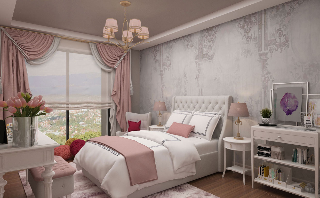 Girl Bedroom - 2 / Hayat Villas Sia Moore Archıtecture Interıor Desıgn Dormitorios pequeños Madera maciza Multicolor architecture,decoration