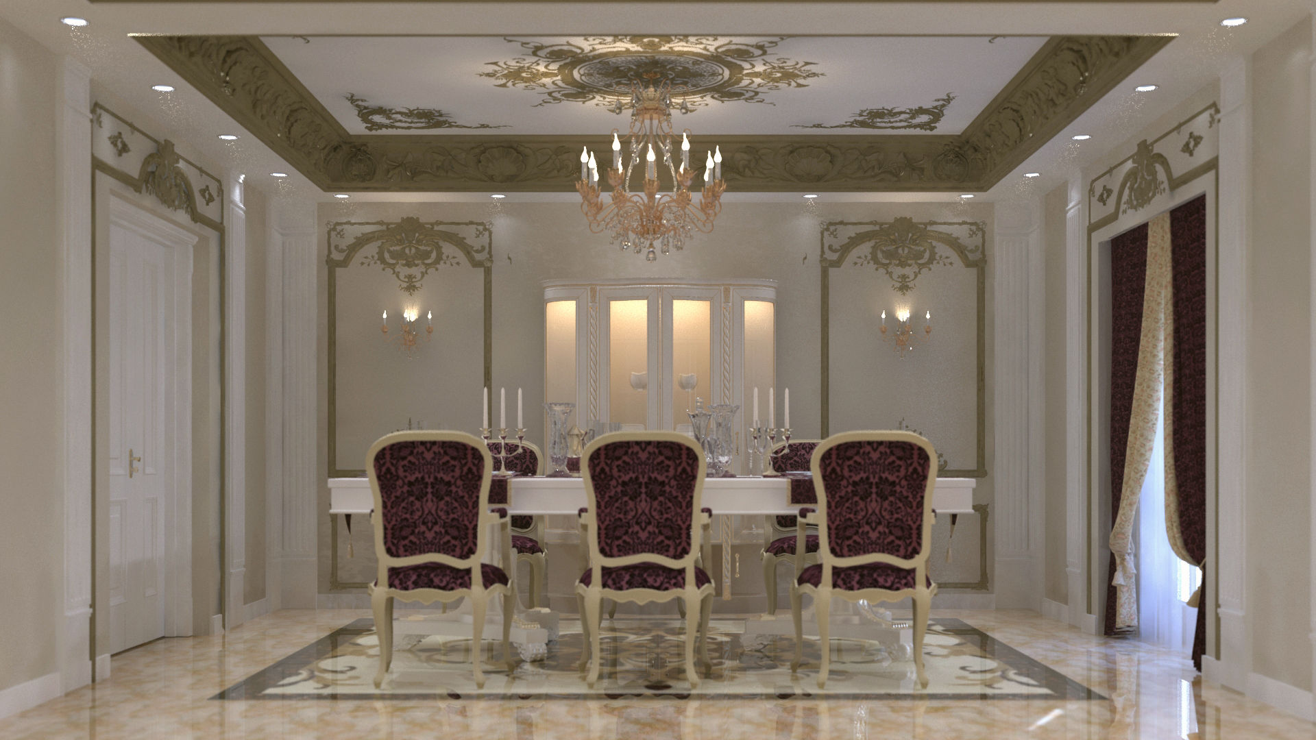 شقه فى الشيخ زايد, lifestyle_interiordesign lifestyle_interiordesign غرفة السفرة interior,classic,dining,كلاسيك,سفره