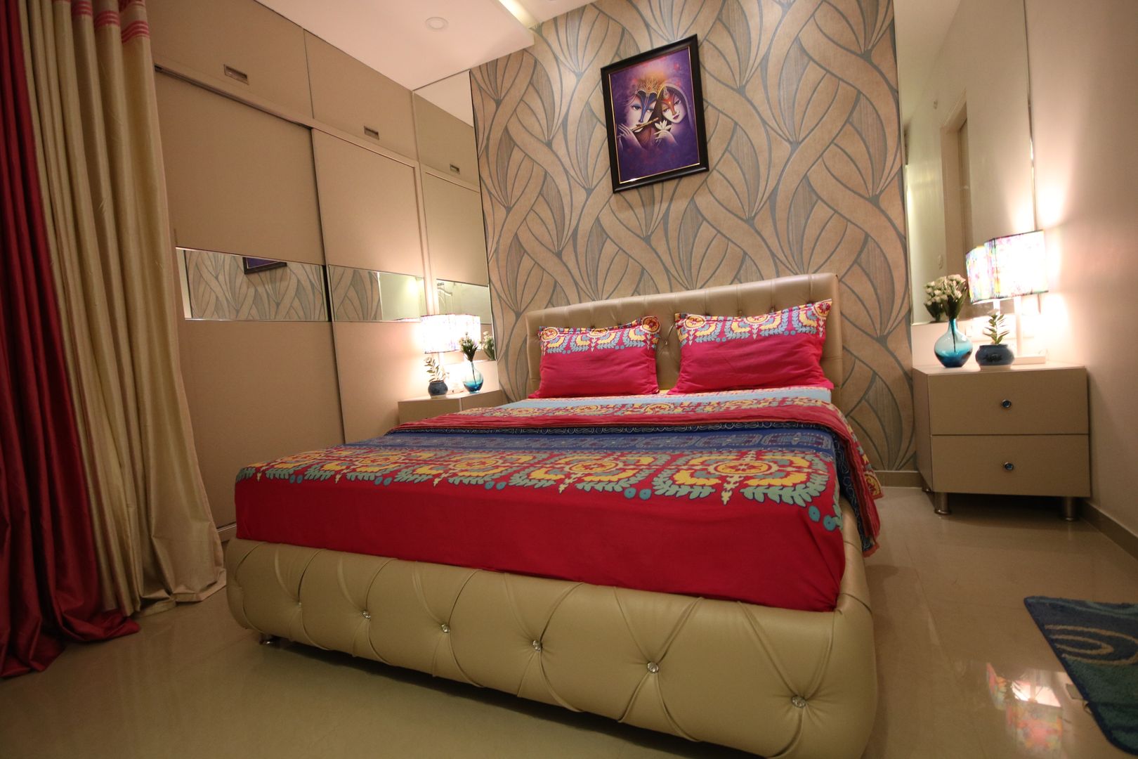 Mr Shiva Nadh Reddy | 2BHK | Bangalore | Full Furnished Home, Enrich Interiors & Decors Enrich Interiors & Decors 작은 침실