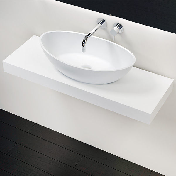 Stilvolle Konsolen aus Mineralguss von Badeloft , Badeloft - Badewannen und Waschbecken aus Mineralguss und Marmor Badeloft - Badewannen und Waschbecken aus Mineralguss und Marmor Modern style bathrooms Storage