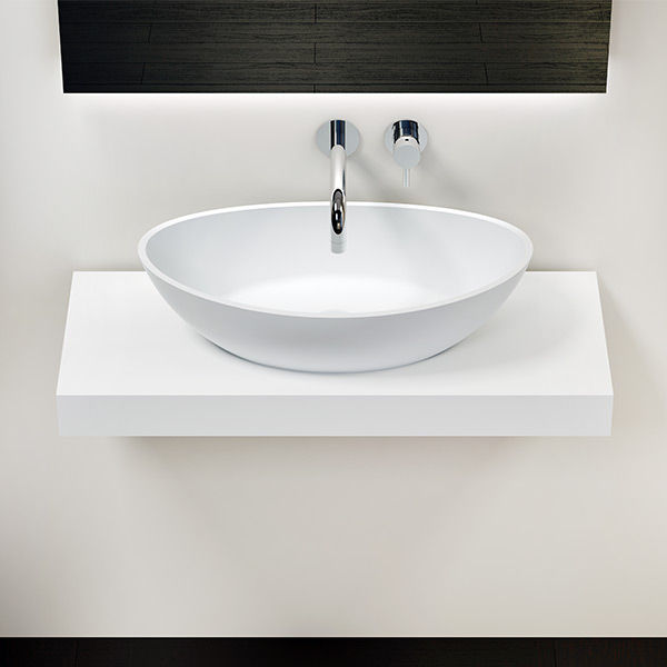 Stilvolle Konsolen aus Mineralguss von Badeloft , Badeloft - Badewannen und Waschbecken aus Mineralguss und Marmor Badeloft - Badewannen und Waschbecken aus Mineralguss und Marmor Modern style bathrooms Storage