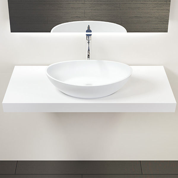 Stilvolle Konsolen aus Mineralguss von Badeloft , Badeloft - Badewannen und Waschbecken aus Mineralguss und Marmor Badeloft - Badewannen und Waschbecken aus Mineralguss und Marmor Modern style bathrooms Storage