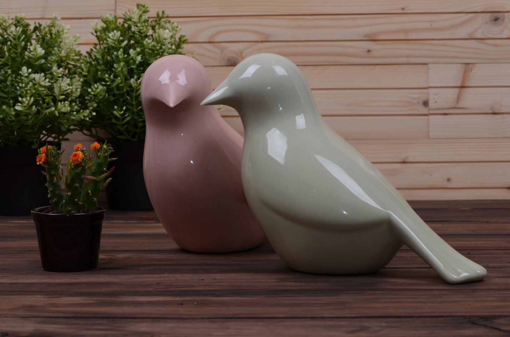 Peças decorativas - pássaros em cor pastel CRIVART Mais espaços Porcelana Acessórios para animais