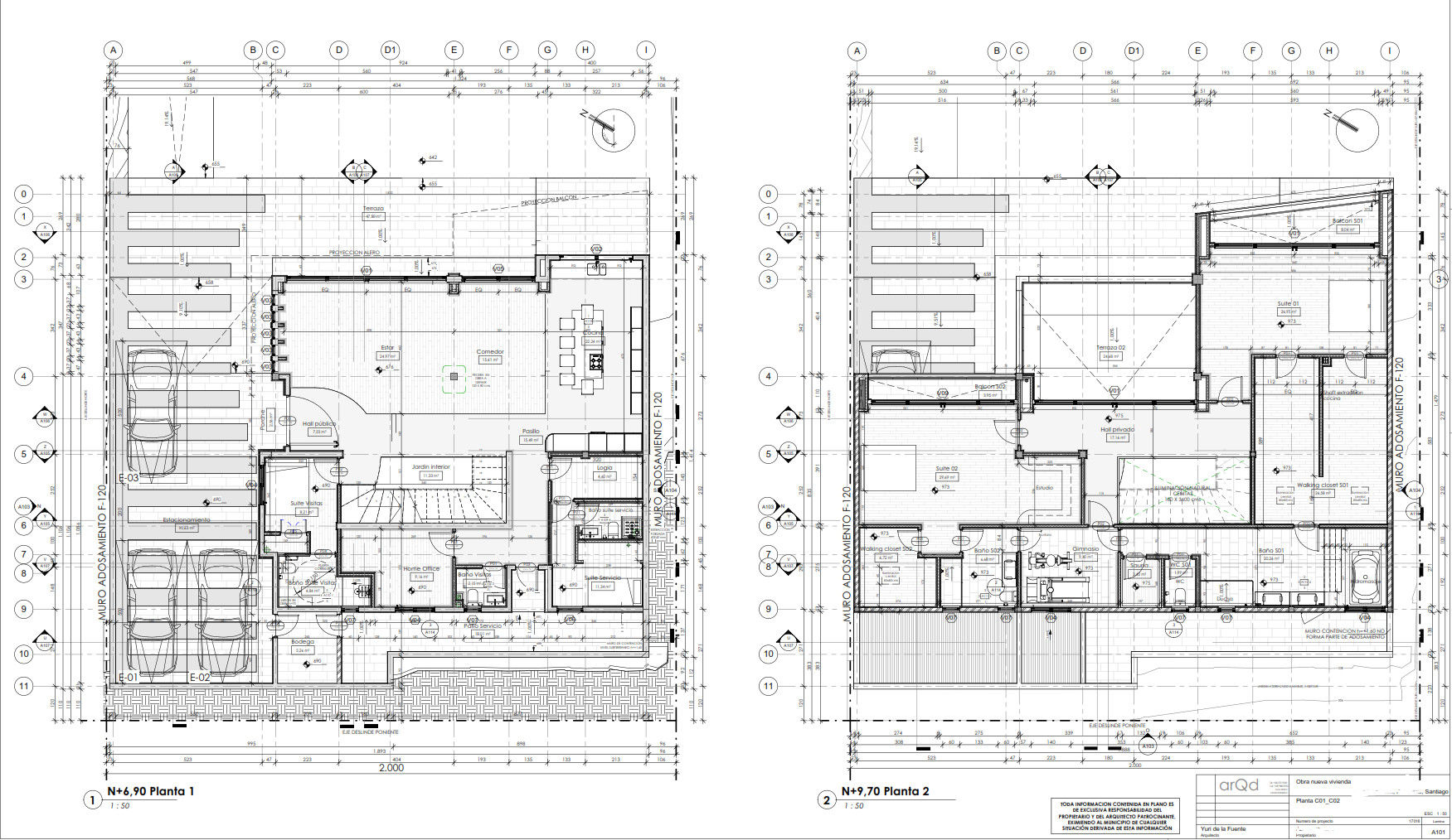 Diseño casa Santiago, ARQD spa ARQD spa