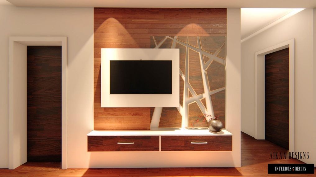 Elegant Interiors for a 3 BHK VILLA at Chennai, Aikaa Designs Aikaa Designs Minimalist living room Plywood