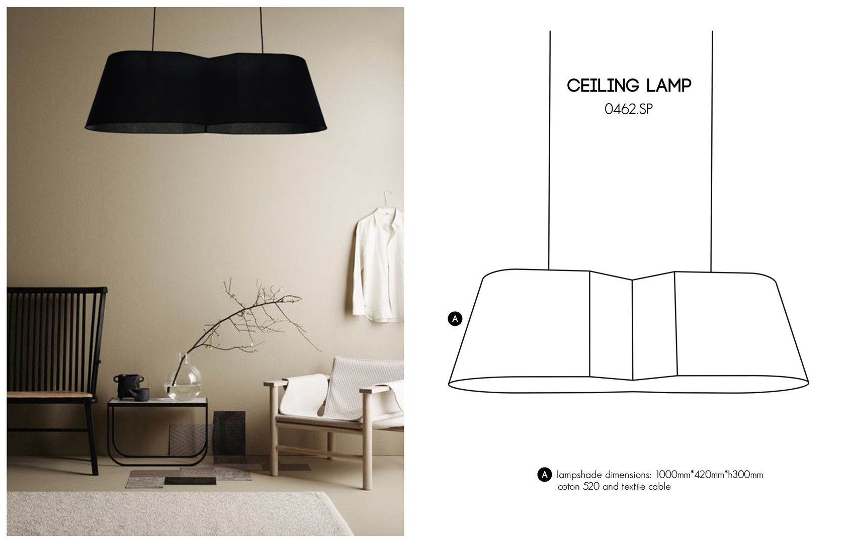 Candeeiro de teto Ref. 462.SP, desenhado por Sofia Serrazina para Corep Iberica. , Corep Iberica - Soc Unip, Lda Corep Iberica - Soc Unip, Lda Modern Living Room Textile Amber/Gold Lighting