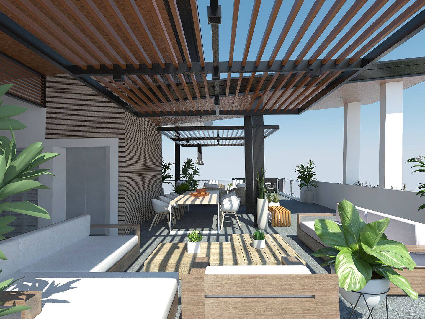 View of Roof Deck Structura Architects Balcony