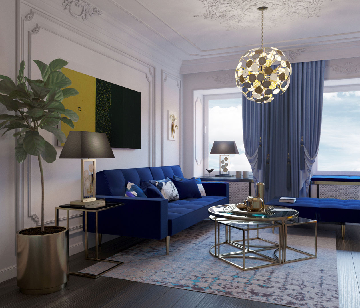 «Indigo», Wide Design Group Wide Design Group Living room