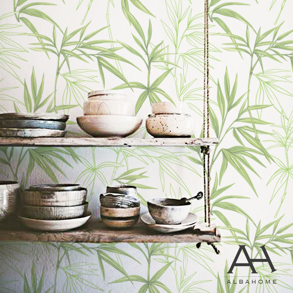 Bamboo, Alba Home Alba Home Cocinas de estilo asiático cocina,asiatico,bamboo,remodelacion,papel,mural,decoracion