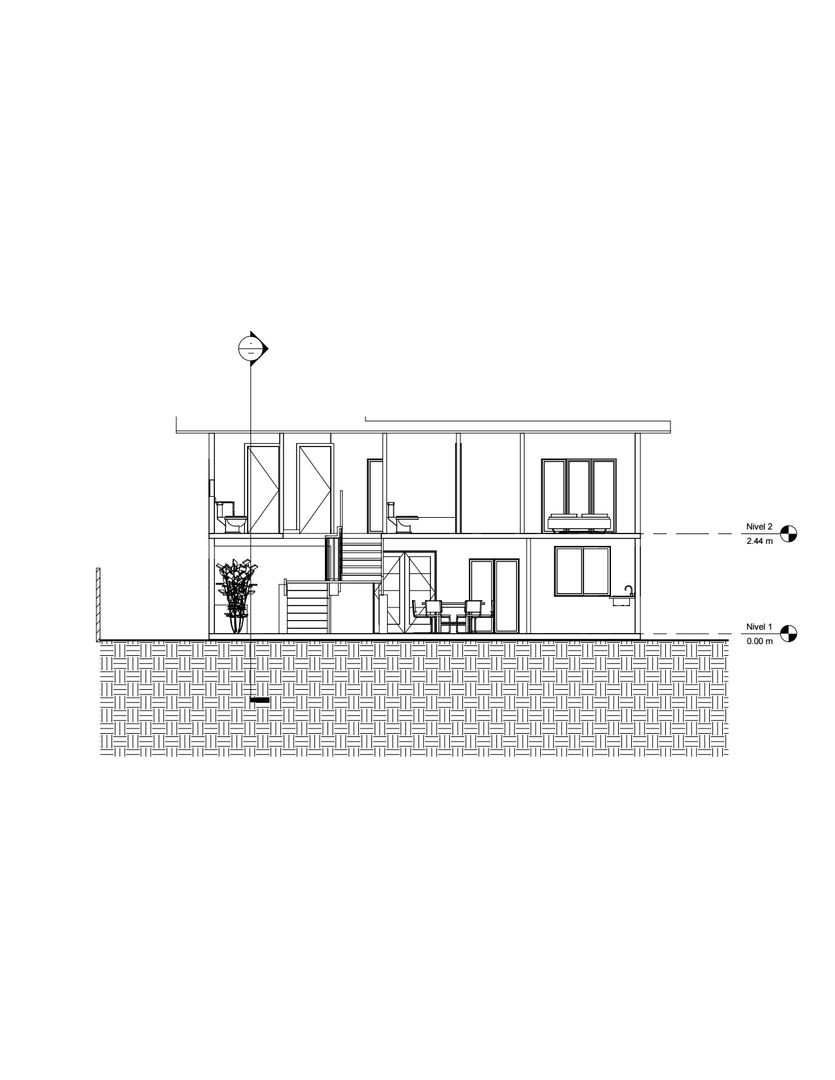 Diseño y presupuesto casa La herradura - Coquimbo 96 m2, Constructora Alonso Spa Constructora Alonso Spa 地中海風 家