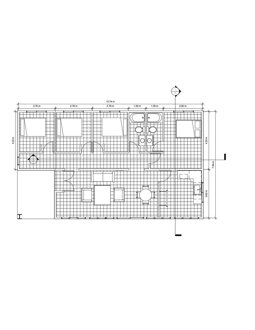 Diseño y presupuesto casa Coquimbo 116 m2, Constructora Alonso Spa Constructora Alonso Spa 러스틱스타일 주택