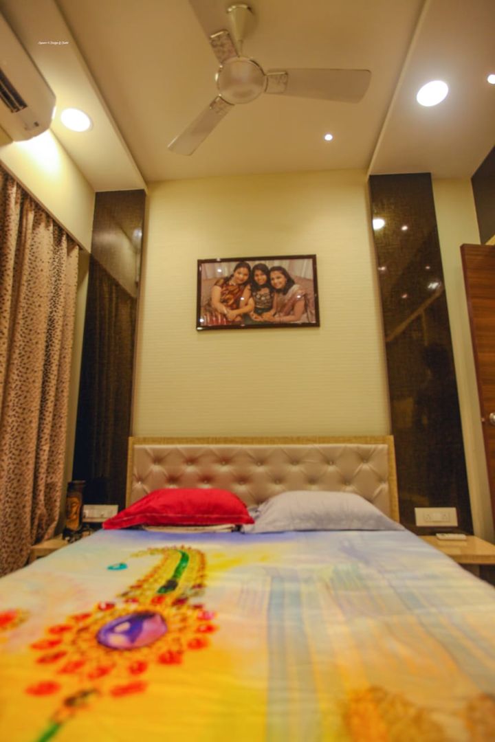 2 BHK home in Thakurli, Mumbai , Square 4 Design & Build Square 4 Design & Build Kamar Tidur Modern