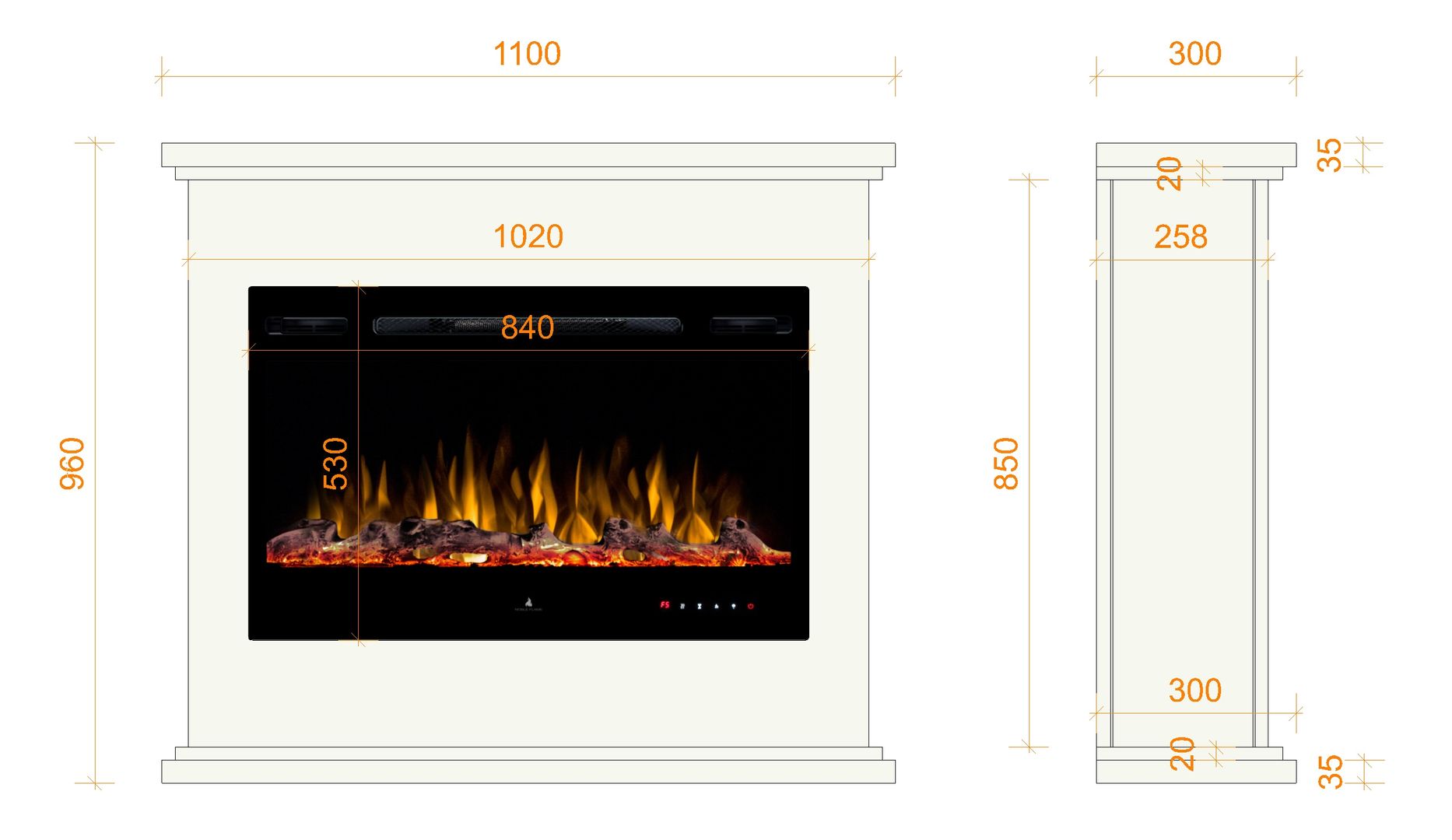 feuriger Eyecatcher muenkel design - Elektrokamine aus Großentaft Klassische Esszimmer Flamme,marmor,Eleganz