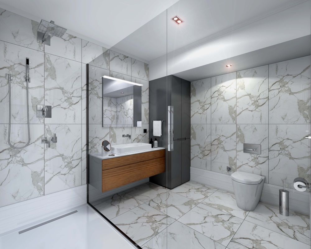 Loca Efes Projesi, Orby İnşaat Mimarlık Orby İnşaat Mimarlık Casas de banho modernas Granito