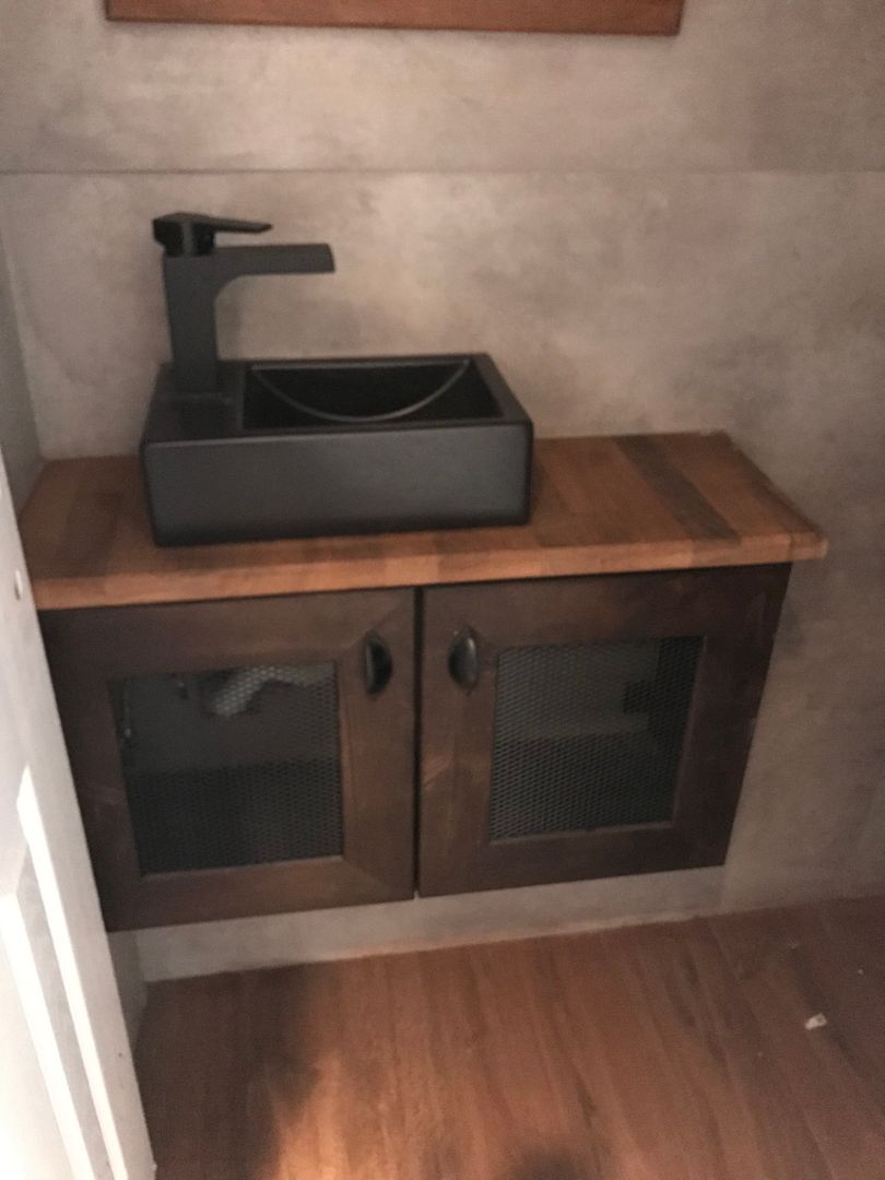 tuvalet lavabosu Halif Yapı Modern Banyo Granit taş lavabo,lavabo,granit,ahşap lavabo