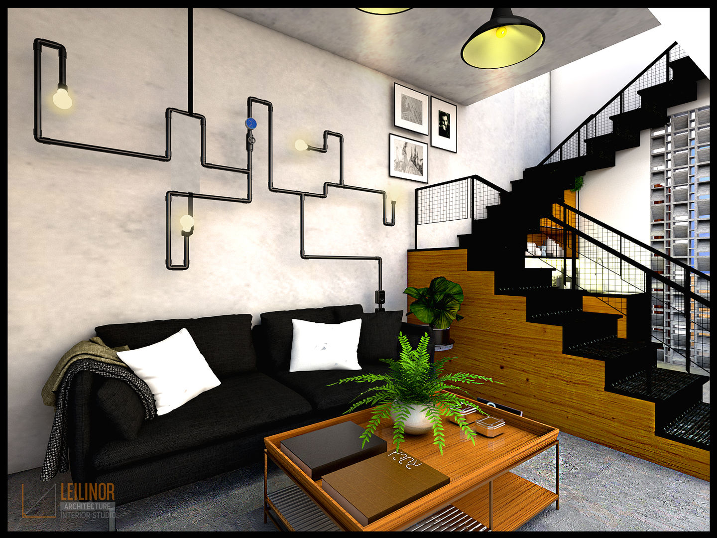 tiny house industrial, CV Leilinor Architect CV Leilinor Architect Living room