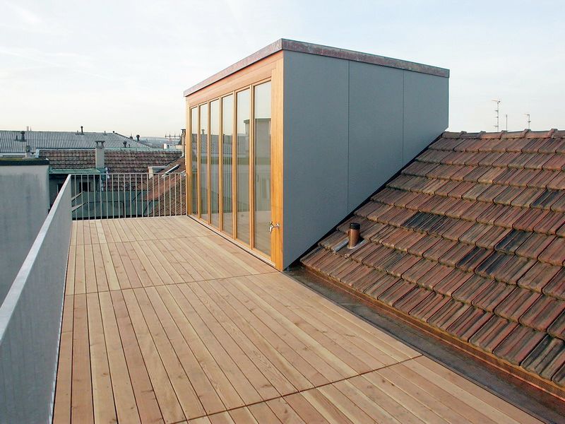Mehrfamilienhaus Breisacherstrasse Basel, Ave Merki Architekten Ave Merki Architekten Roof terrace Bricks