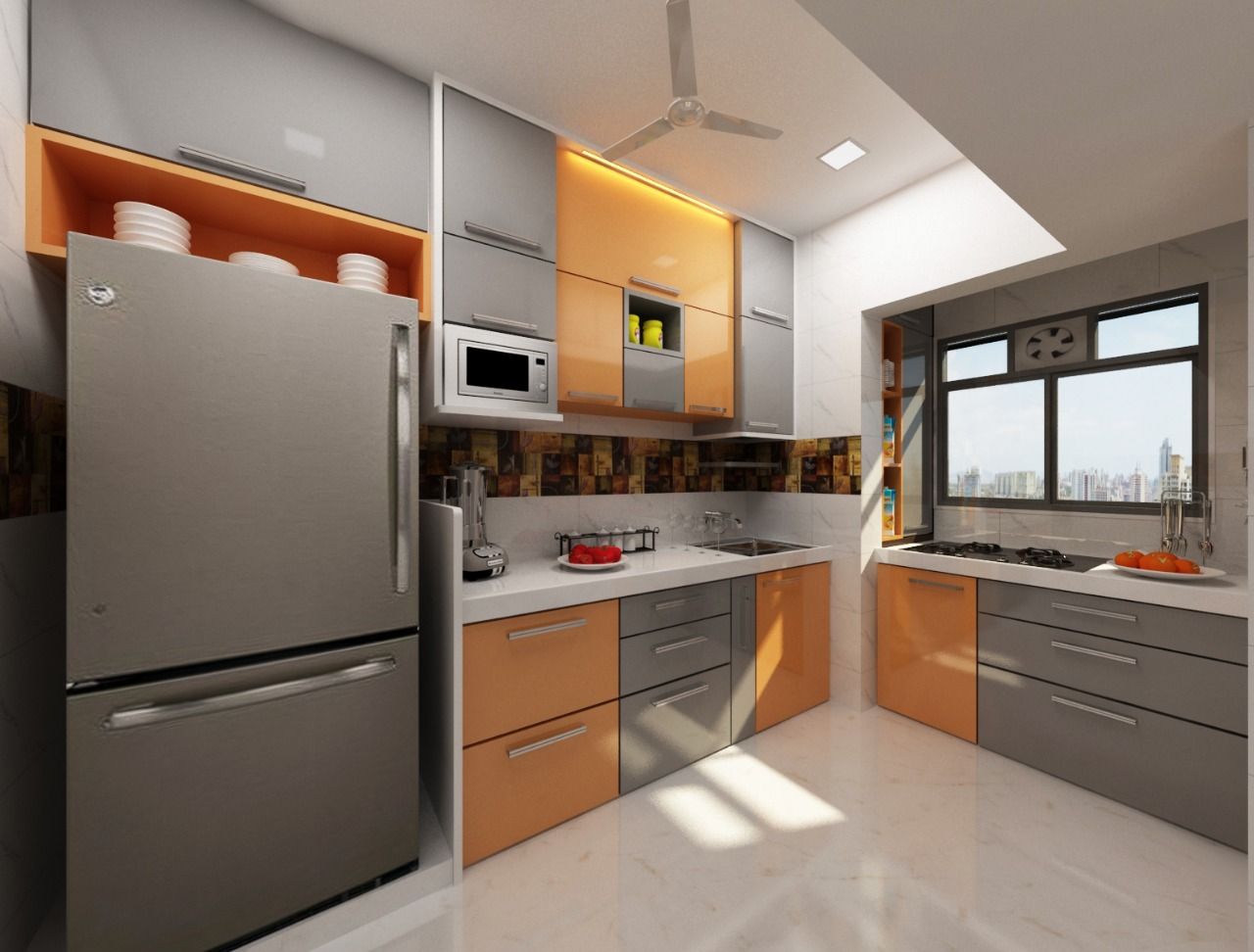 3BHK home design in Ghansoli, Mumbai , Square 4 Design & Build Square 4 Design & Build Кухня