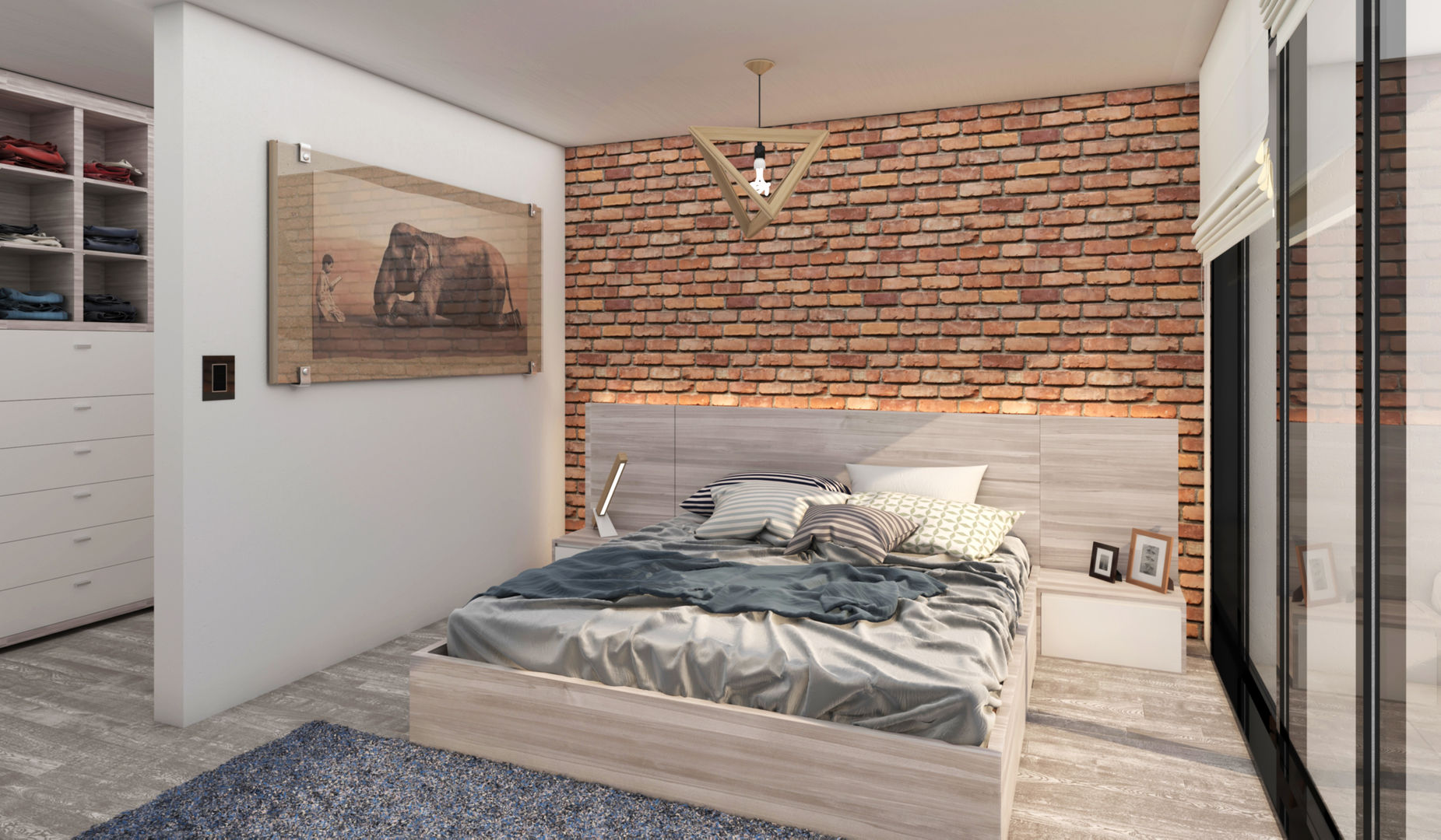 Departamentos Lomas , IVHER MANTENIMIENTO INTEGRAL SA DE CV IVHER MANTENIMIENTO INTEGRAL SA DE CV Small bedroom Bricks