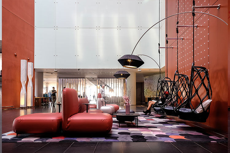 Restyling del lobby del Hotel W de Barcelona, Cubiñá, muebles de diseño en Barcelona Cubiñá, muebles de diseño en Barcelona Espaços comerciais Hotéis