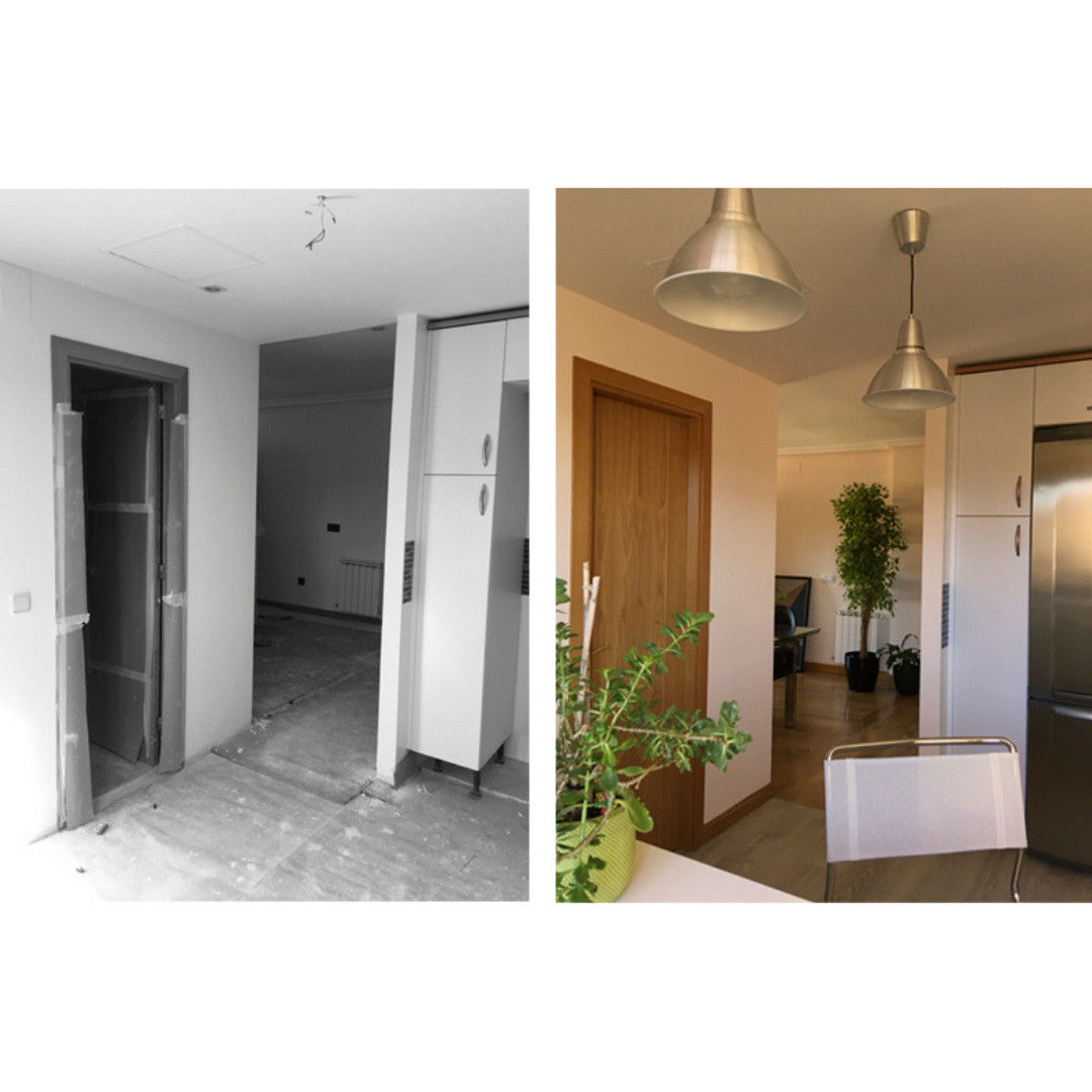 Acondicionamiento de área de cocina de un piso en Alameda, Cuenca - Antes y después Arte y Vida Arquitectura