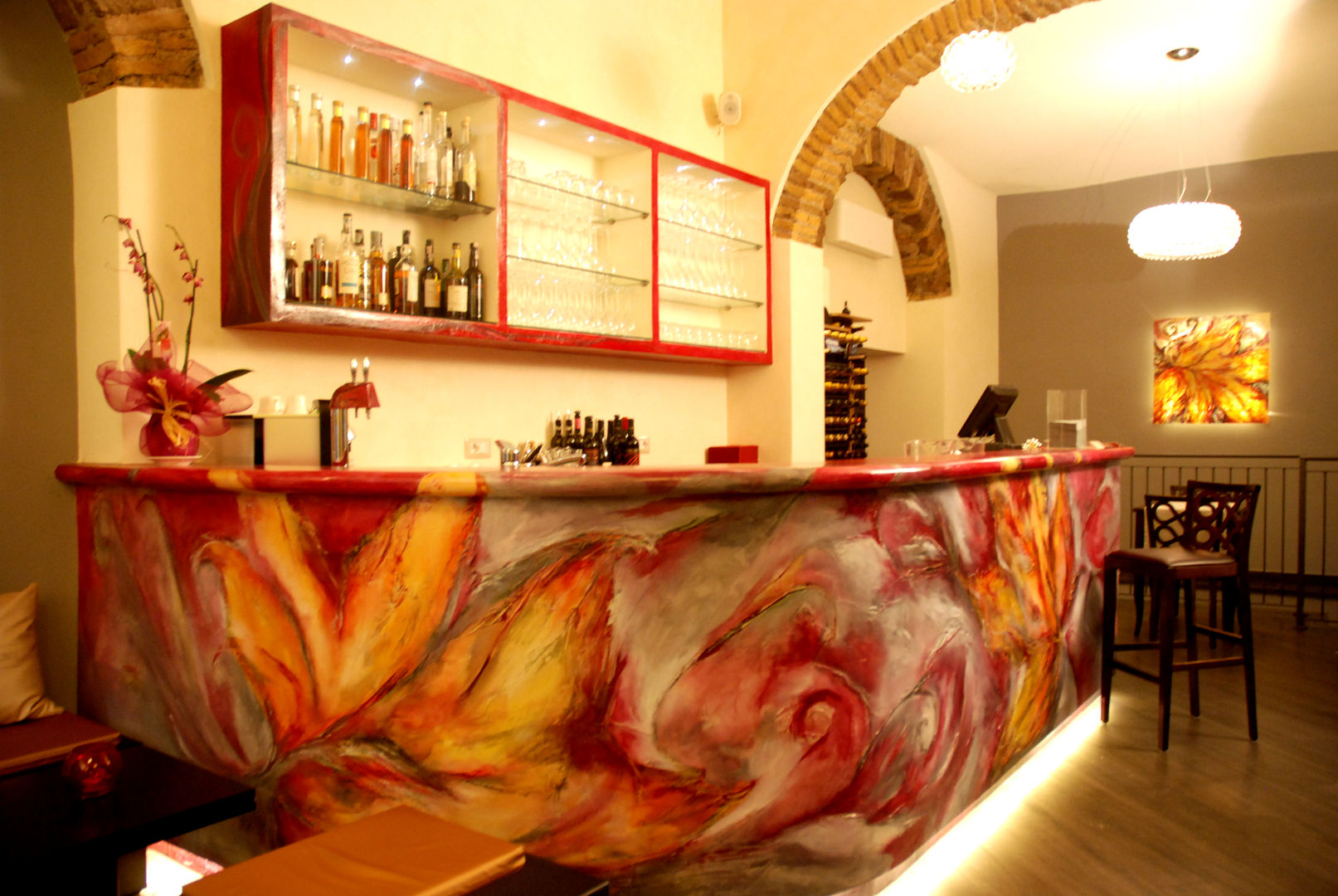 Bancone ristorante "Il Bacocco" - Roma Trastevere il Papiro Art Spazi commerciali Legno Effetto legno Negozi & Locali Commerciali