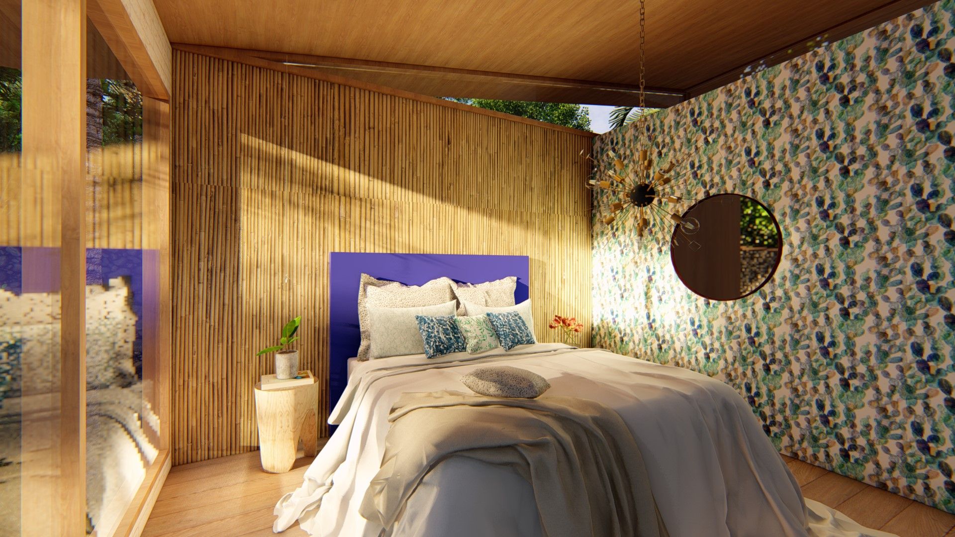 Cabaña Posidonia, Eva Arceo Interiorismo Eva Arceo Interiorismo 臥室 木頭 Wood effect