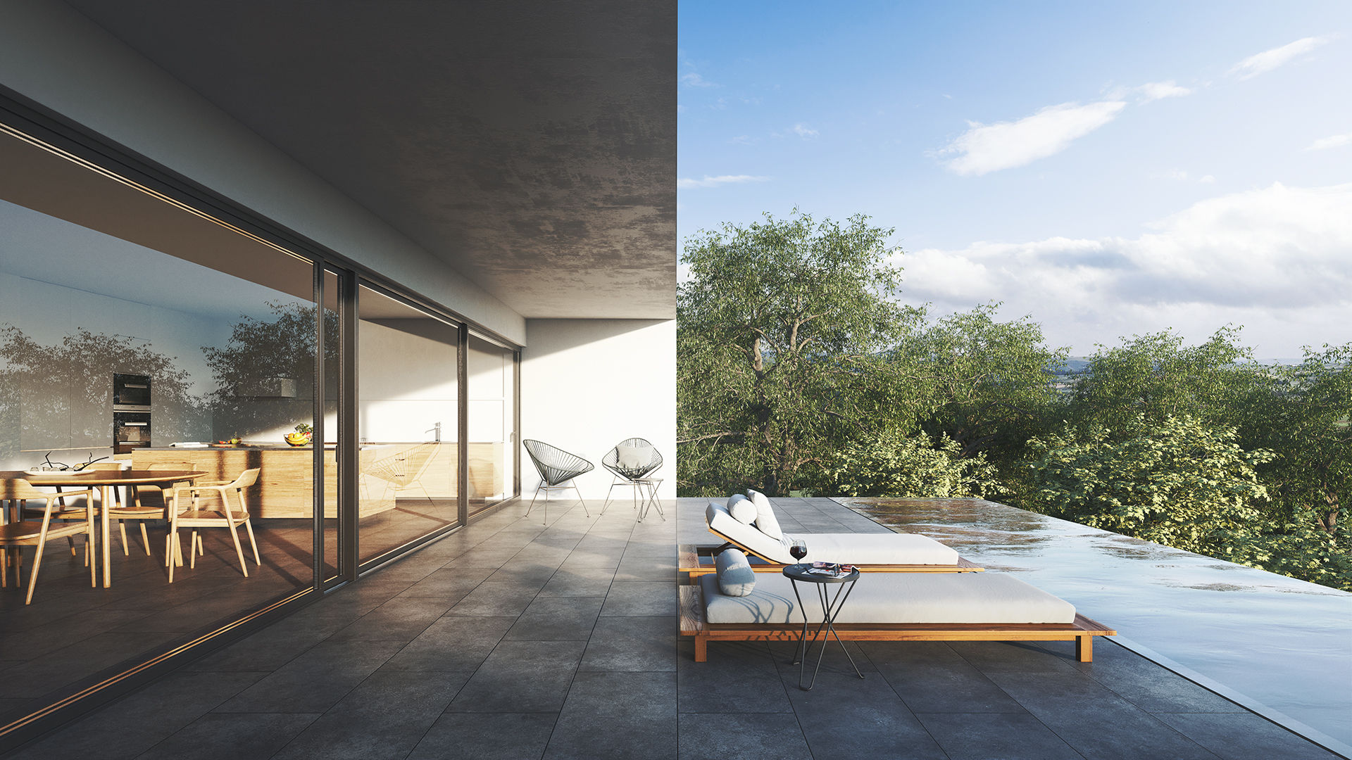 Moradia unifamiliar T3 em Loures (Casa NA), FMO ARCHITECTURE FMO ARCHITECTURE Patios & Decks Ceramic