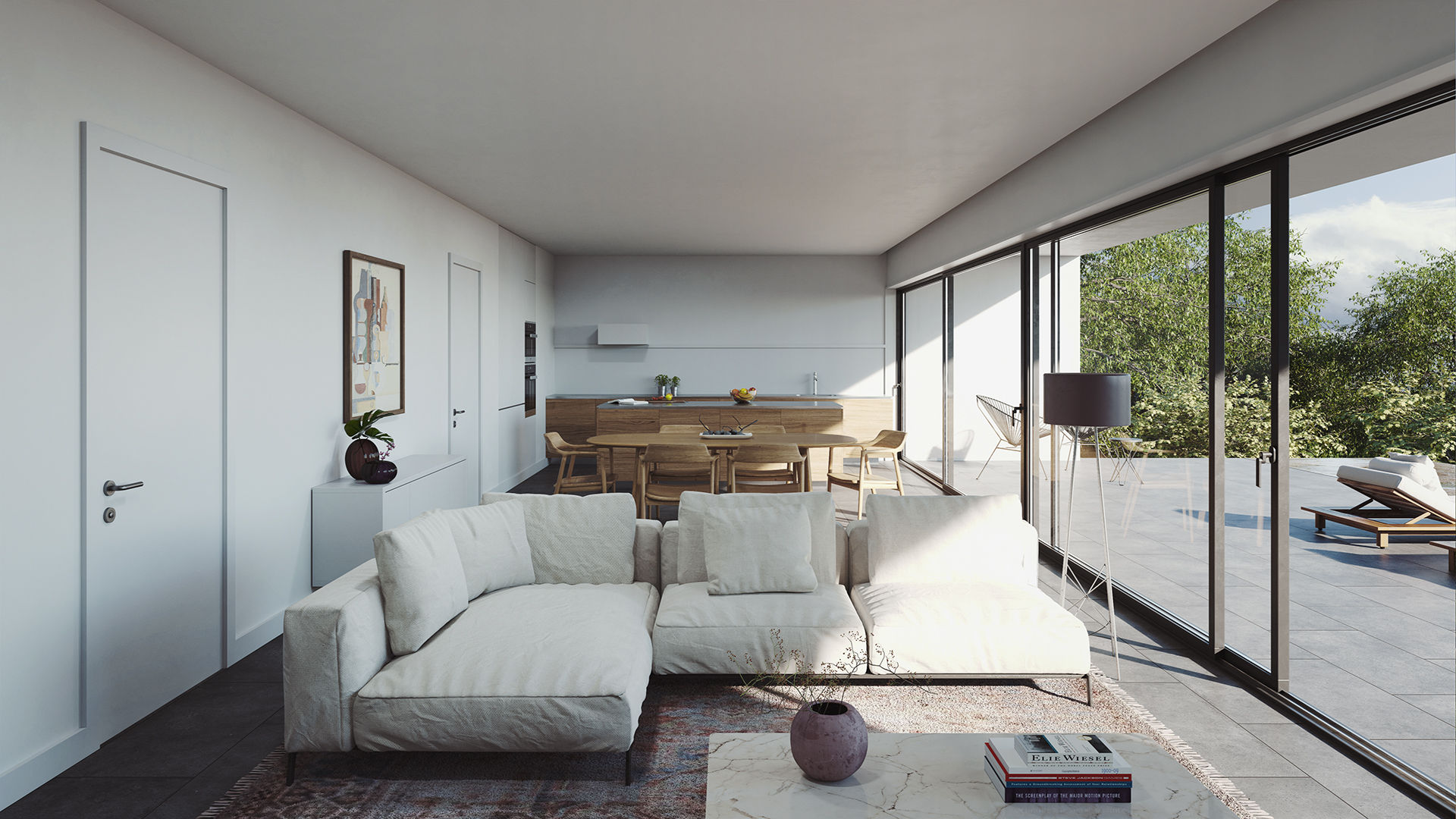 Moradia unifamiliar T3 em Loures (Casa NA), FMO ARCHITECTURE FMO ARCHITECTURE Living room